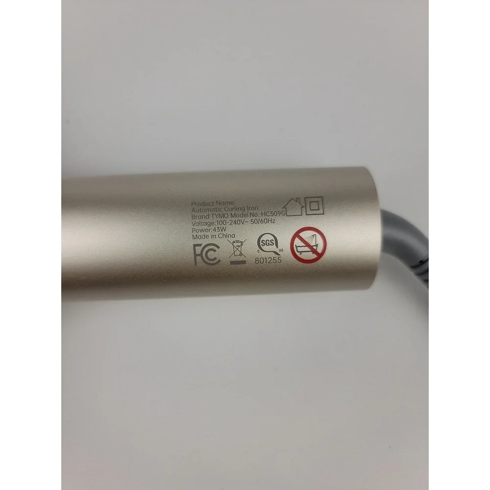 TYMO ROTA Automatic Curling Iron HC509G Champagne Gold Rotating Hair Curler 43W